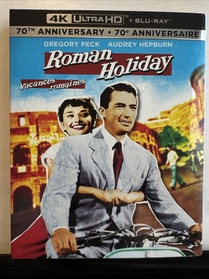 Roman Holiday [70th Anniversary Ed] 4K Ultra HD + Blu-ray Rare OOP Slipcover