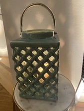 Keramik Deko Laterne Windlicht Türkis Marokko Orientalisch Impressionen Skandi