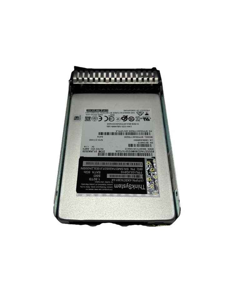 Lenovo 02JG916 1.92TB RI SATA 6GB 2.5" Solid State Drive w60 - Image 3 of 4