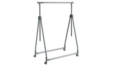 Foldable Clothes Rail Chrome Portable Garment Rack Wardrobe Storage
