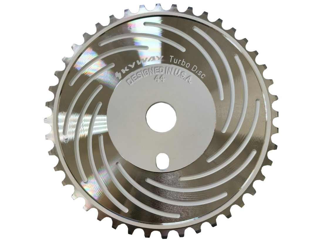 Skyway 44-tooth Turbo Disc BMX Sprocket Gear WHITE Chainring NEW