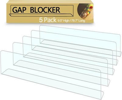 5-Pack Toy Blocker, Extra High Size Gap Bumper for Under Furniture