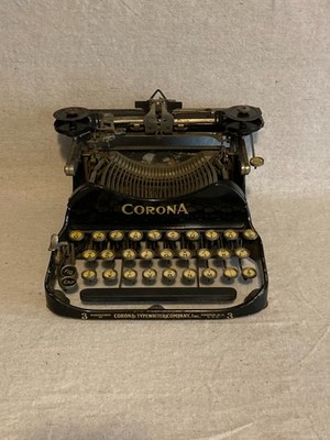 1917 Folding Corona #3 Typewriter - For Repair or Display