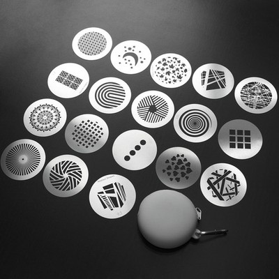 18Pcs Round Gobos Kit for Optical Snoot,66mm/2.6in Metal Plate Patterns for S...