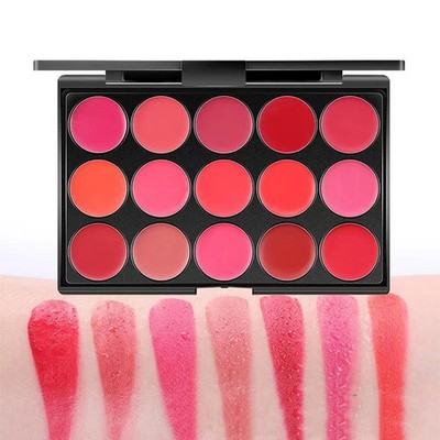 15 Farben Lippenstift Kosmetikpalette für Makeup Artists Teenager