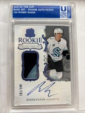 23-24 Upper Deck The Cup Rookie Patch Autograph Ryker Evans 161/249