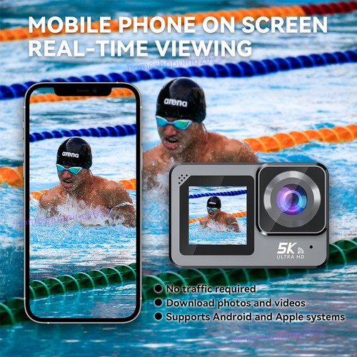 Underwater Wi-Fi Anti-Shake Action Camera 5K 30FPS Sports Camera Remote Control - Picture 4 of 17