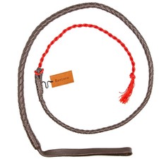 Premium 4ft Handcrafted Brown Leather Fox Whip &ndash; Winslow Style Hunting Lash