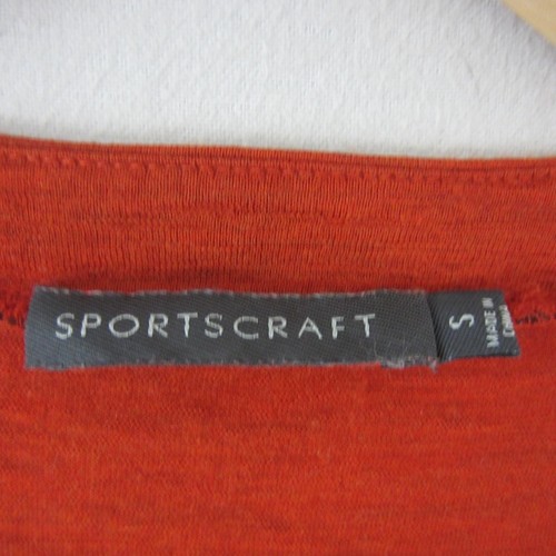 Sportscraft Top Womens Size Small 10 Brown Wool Tee T-Shirt Long Sleeve Stretch - Picture 14 of 16