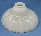 Antique Clambroth Milk Glass Ribbed Shade Knife & fork pattern