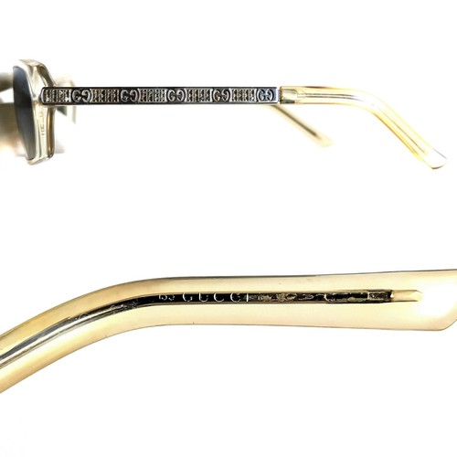 occhiali da sole GUCCI GG3002 sunglasses clear silver rhinestones gkz vintage 90 - Foto 5 di 12