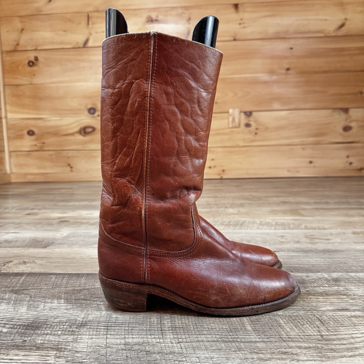 Frye 2595 Vintage White Label Tall Campus Boots Mens 10.5 D Brown