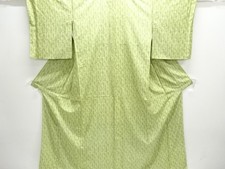 7614713: JAPANESE KIMONO / SILK / HAND WOVEN TSUMUGI / KIKU