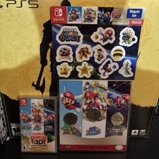 Brand New Super Mario 3D All Stars Switch w/ Magnet, Coin Set