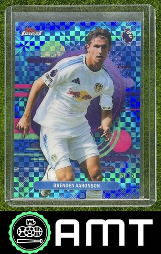 Brenden Aaronson 2025-26 Topps Finest Premier 15/75 Uncommon Blue Checkerboard