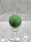 Vtg Marble Colors Pattern Green Orange Streaks Collectors Toy ? History Game Old