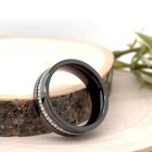 8mm Black Tungsten Carbide Christmas Gif Ring Channel Set CZ Inlay polished Band — photo 3