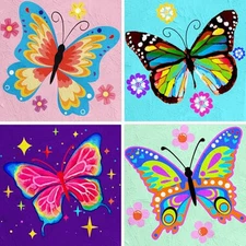  4 Paint by Numbers for Kids Ages 8-12 DIY Paint Set for Girls Boys Adults 