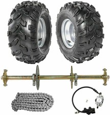 32'' Go Kart Rear Axle Kit Brake Sprocket Hub 8" Wheel For Buggy ATV Drift Trike