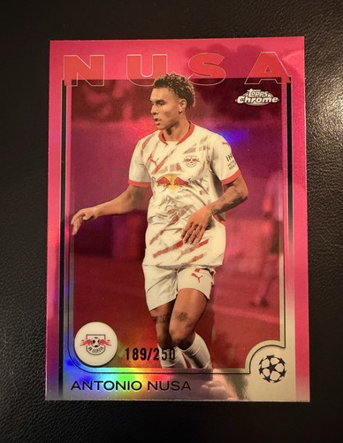 2024-25 Topps Chrome Uefa Club Competitions - Antonio Nusa Pink Refractor /250