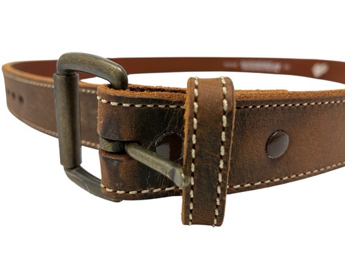 Daltech Force - Brown Stitched Bullhide Gun / CCW Belt, Brown Leather, Size 46
