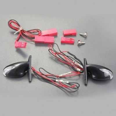 Fastrax RC Außenspiegel Set mit LED weißen Lichtern Direct Connect Drift - FAST2224-2