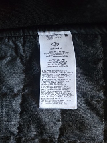 Icebreaker Merinoloft Helix Jacket L Black Lightweight Performance Layer Hoodie - Picture 10 of 10