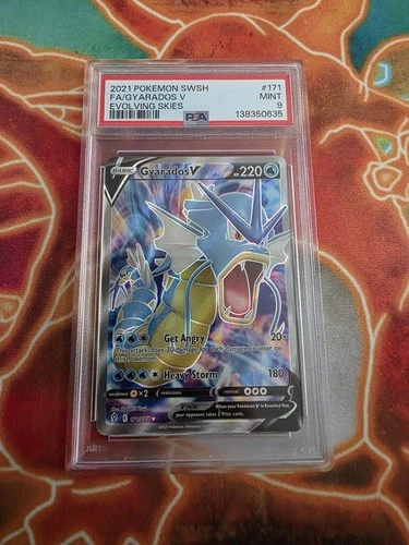 2021 Pokemon Evolving Skies Gyarados Full Art #171 PSA 9