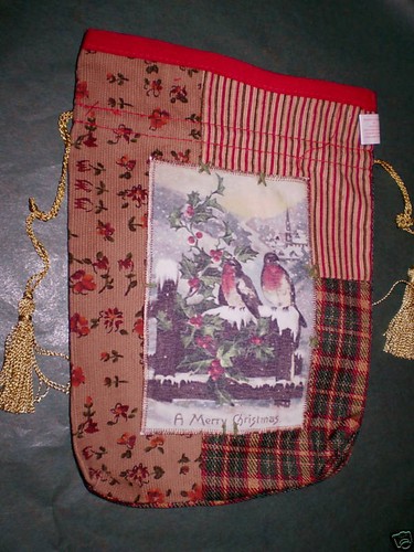 BOLSAS REGALO NAVIDAD ESTILO VINTAGE SHABBY CHIC.ESTILO C - Imagen 2 de 2