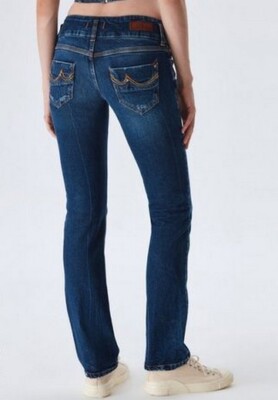 LTB Jeans Jonquil Slim Straight Mid Rise Destroyed Blau Pants Denim Stretch Hose