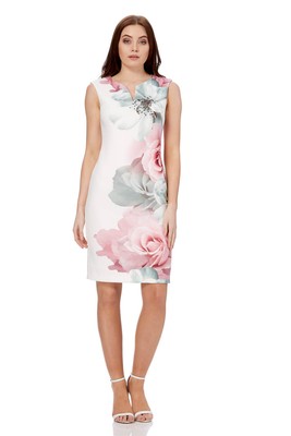 Roman Originals Women/'s Border Floral Shift Dress Sizes 10-20