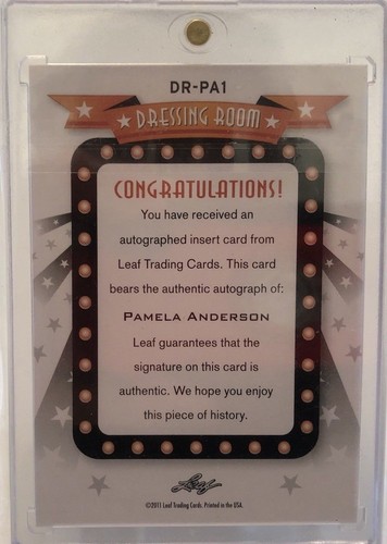 2011 Pamela Anderson Leaf Pop Century Dressing Room Signatures 18/19 Autograph - Bild 2 von 2