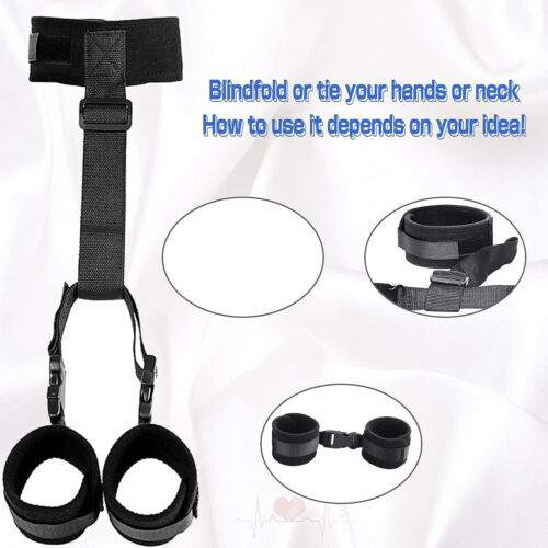Neck Collar Wrist Handcuff Blindfold Sexy Lace Costume Sex Bondage Women Couple - Picture 4 of 5