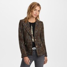 Karl Lagerfeld Paris Blazer Tweed Jacket Size 10 NEW W TAG