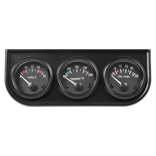 Kit de calibre triple medidor de temperatura de agua medidor de presión de aceite 2"" 52 mm 3 en 1 - Imagen 10 de 13