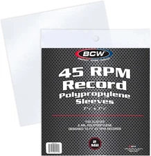 100 Vinyl 45 RPM 7" Record Poly Outer Record Sleeves | Album Covers