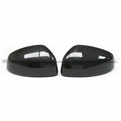 Cubierta de espejo retrovisor lateral de fibra de carbono seca para panal Nissan 370Z Z34 - Imagen 4 de 12