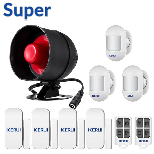 KERUI Home Wireless Alarm 433MHz 110dB Aloud Horn Door sensor PIR Motion Kit New