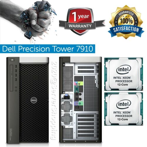 Dell Precision T7910 24-CORE 2x Xeon E5-2687Wv4 3.00GHz Quadro M4000 4x Caddies