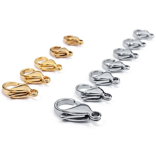 25PCS Stainless Steel Lobster Clasps Clips Claw Clasps DIY Jewelry Making z - Picture 6 of 10