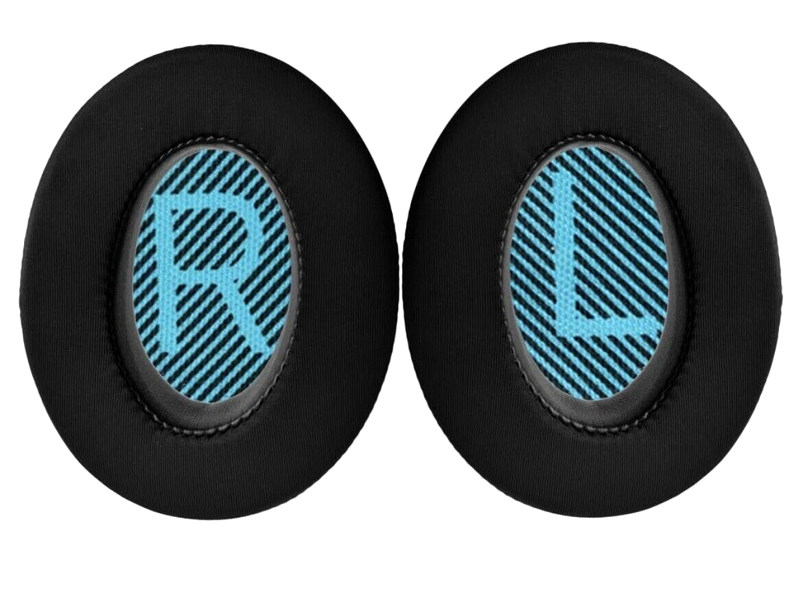 Replacement Ear Pads for Bose QC Quiet Comfort Headphones in Blue or Black-image