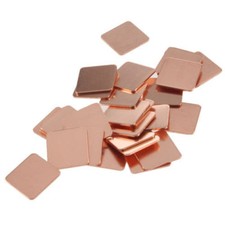 10PCS 20mmx20mmx1mm Heatsink Copper Shim Thermal Pads for Laptop GPU VAG PAD