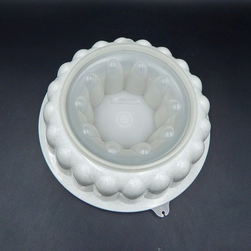Molde de gelatina Tupperware ensalada 3 piezas blanco moteado 1202 con tapa - Imagen 4 de 8