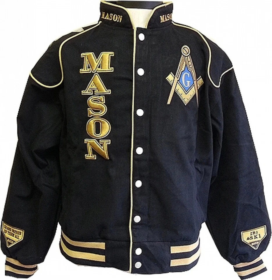 Nuevas chaquetas universitarias, chaquetas MASTER MASON, chaqueta masónica de este último hombre M.M Foto 4 de 4