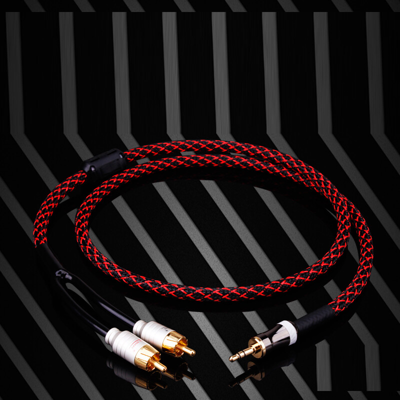 Audiocrast 3.5mm to RCA Splitter Cable 3.5mm Aux to 2 RCA Male 