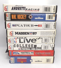 Sega Genesis cib Lot (8) Hockey, Madden 97, PGA 3, Nba Live 96, College USA 96