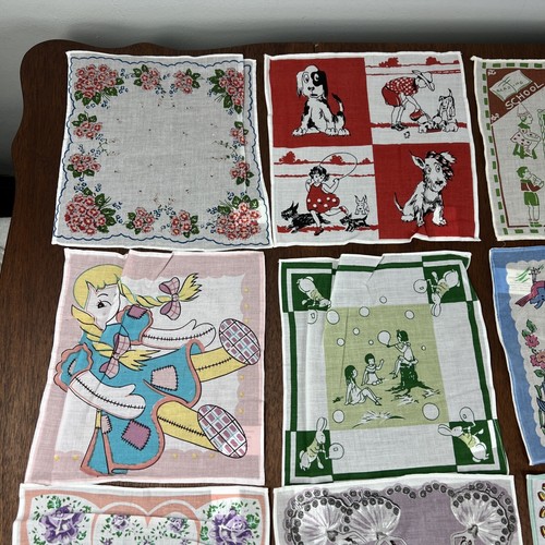 Lot Of 16 Different Children's Hankys Moda Home Cotton Handkerchiefs 8.5" Square - Picture 4 of 8