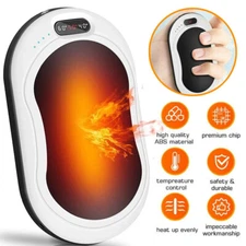 10000mAh Rechargeable Hand Warmer USB Heater Power Bank Electric Pocket Warmers