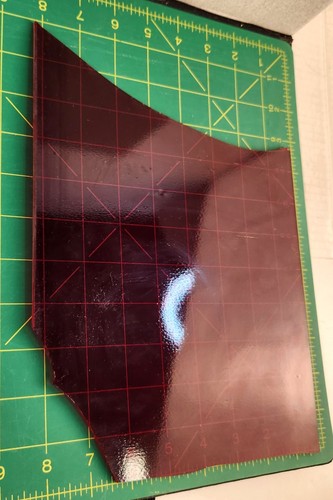 Red Transparent Stained Glass Sheet Panel Scrap For Crafts & DIY Art Mixed Media - Picture 4 of 5