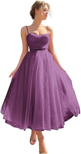 Vestidos de graduación hasta el té para mujer novia adolescentes dama de honor noche fiesta vestido - Imagen 187 de 252